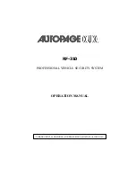 Preview for 1 page of Auto Page RF-310 Operation Manual