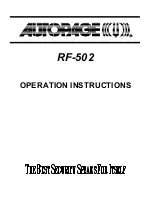 Preview for 1 page of Auto Page RF-502 Operation Instructions Manual