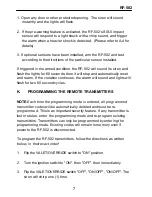 Preview for 9 page of Auto Page RF-502 Operation Instructions Manual