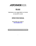 Auto Page RS-622 Operation Manual preview