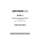 Auto Page RS-860 LCD Operation Manual preview