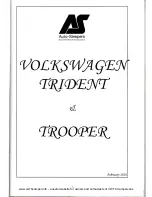 Auto-Sleepers 2001 Trident Owner'S Manual preview