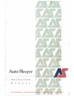 Предварительный просмотр 1 страницы Auto-Sleepers 2001 Volkswagen Clubman Owner'S Manual