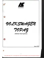 Auto-Sleepers 2003 Volkswagen Topaz Owner'S Manual preview