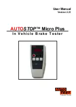 Auto Test AUTOSTOP Micro Plus User Manual предпросмотр