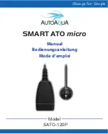 AutoAqua Smart ATO micro SATO-120P Manual preview