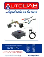 Preview for 1 page of AutoDab DAB-RN2 User Manual