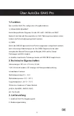 Preview for 6 page of AutoDia SX45 Manual