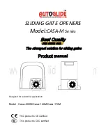 Autoglide Casa-080M Product Manual preview