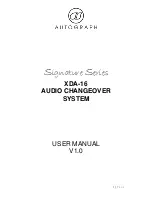 Предварительный просмотр 1 страницы Autograph XDA-16 User Manual