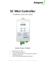 Предварительный просмотр 1 страницы Autogrow EC Mini Installation And User Manual