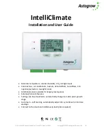 Preview for 1 page of Autogrow IntelliClimate Installation And User Manual