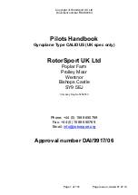 AutoGyro RotorSport CALIDUS Pilot'S Handbook Manual preview