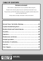 Preview for 2 page of Autojack AIR100L Safety And Operating Manual