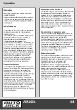 Preview for 10 page of Autojack AIR100L Safety And Operating Manual