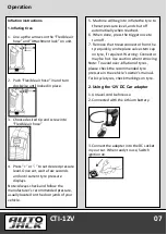 Preview for 9 page of Autojack CTI-12V Safety And Operating Manual