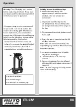 Preview for 10 page of Autojack CTI-12V Safety And Operating Manual