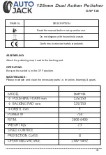 Preview for 5 page of Autojack DAP125 Owner'S Manual & Safety Instructions