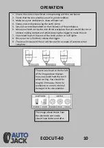 Предварительный просмотр 10 страницы Autojack ECOCUT-40 Safety And Operating Manual