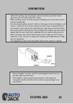 Preview for 11 page of Autojack ECOTIG-160 Safety And Operating Manual