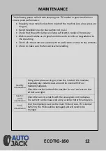 Preview for 12 page of Autojack ECOTIG-160 Safety And Operating Manual