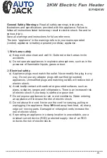 Preview for 3 page of Autojack EFH2KW Owner'S Manual & Safety Instructions