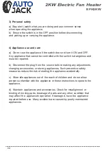 Preview for 4 page of Autojack EFH2KW Owner'S Manual & Safety Instructions