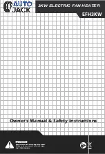 Preview for 1 page of Autojack EFH3KW Owner'S Manual & Safety Instructions