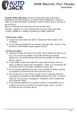 Preview for 3 page of Autojack EFH3KW Owner'S Manual & Safety Instructions