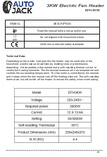 Preview for 5 page of Autojack EFH3KW Owner'S Manual & Safety Instructions