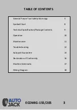 Preview for 3 page of Autojack EGIMIG-155 Safety And Operating Manual