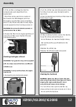 Предварительный просмотр 14 страницы Autojack IG1200i Safety And Operating Manual