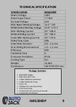 Preview for 9 page of Autojack iMIG200DP Safety And Operating Manual