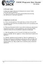 Preview for 4 page of Autojack PH15KW Owner'S Manual & Safety Instructions