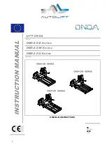 AUTOLIFT ONDA OB Series Instruction Manual предпросмотр