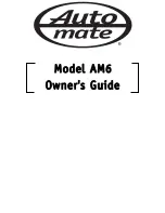 Automate AM6 Owner'S Manual предпросмотр