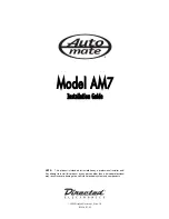 Preview for 1 page of Automate AM7 Installation Manual