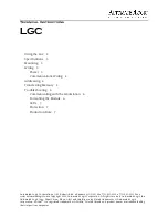 Предварительный просмотр 1 страницы Automated Logic LGC Technical Instructions