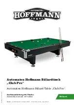 Automaten Hoffmann Club Pro Assembly Manual preview