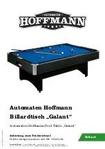 Preview for 1 page of Automaten Hoffmann Galant Cloth Change Manual