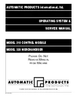 Preview for 1 page of Automatic Products 310 Operating & Service Manual