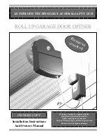 Automatic Technology Australia ROLL UP GARAGE DOOR OPENER Installation Instructions And Owner'S Manual preview