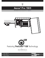 Preview for 1 page of Automatic Technology Axess Pro 1505 Installation Instructions Manual