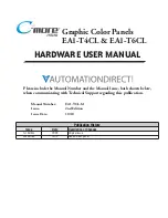 Предварительный просмотр 2 страницы Automation Direct C-more EA1-T4CL Hardware User Manual