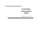 Предварительный просмотр 1 страницы Automation Direct D0-DCM Manual