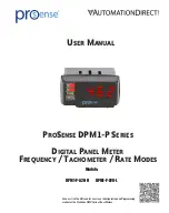 Предварительный просмотр 1 страницы Automation Direct ProSense DPM1-P Series User Manual