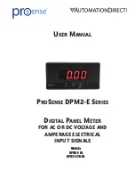 Предварительный просмотр 1 страницы Automation Direct ProSense DPM2-E Series User Manual