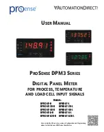 Automation Direct ProSense DPM3 Series User Manual предпросмотр