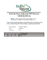 Предварительный просмотр 7 страницы Automation Direct STRIDE SiteLink SE-SL3011 User Manual