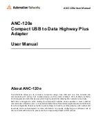 Preview for 1 page of Automation Networks ANC-120e User Manual